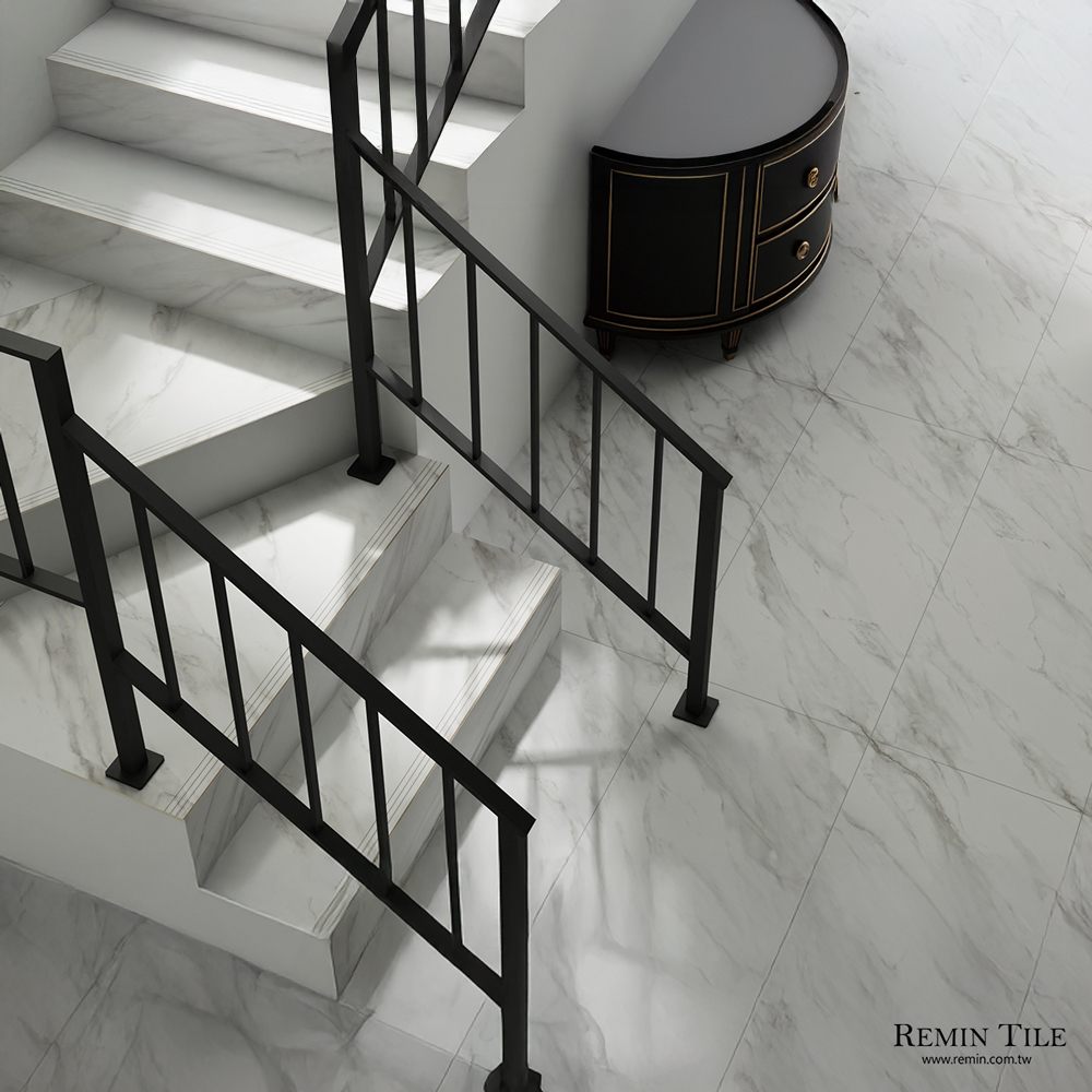 樓梯磚 平步青雲｜48x120cm / 48x105cm 防滑石英磚 大理石紋踏板