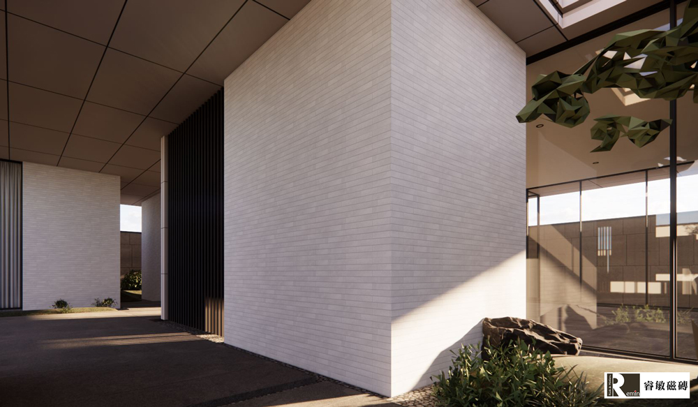 城堡磚 丁掛磚 別墅磚 復古外牆磚 戶外壁磚 白色 6×22.7