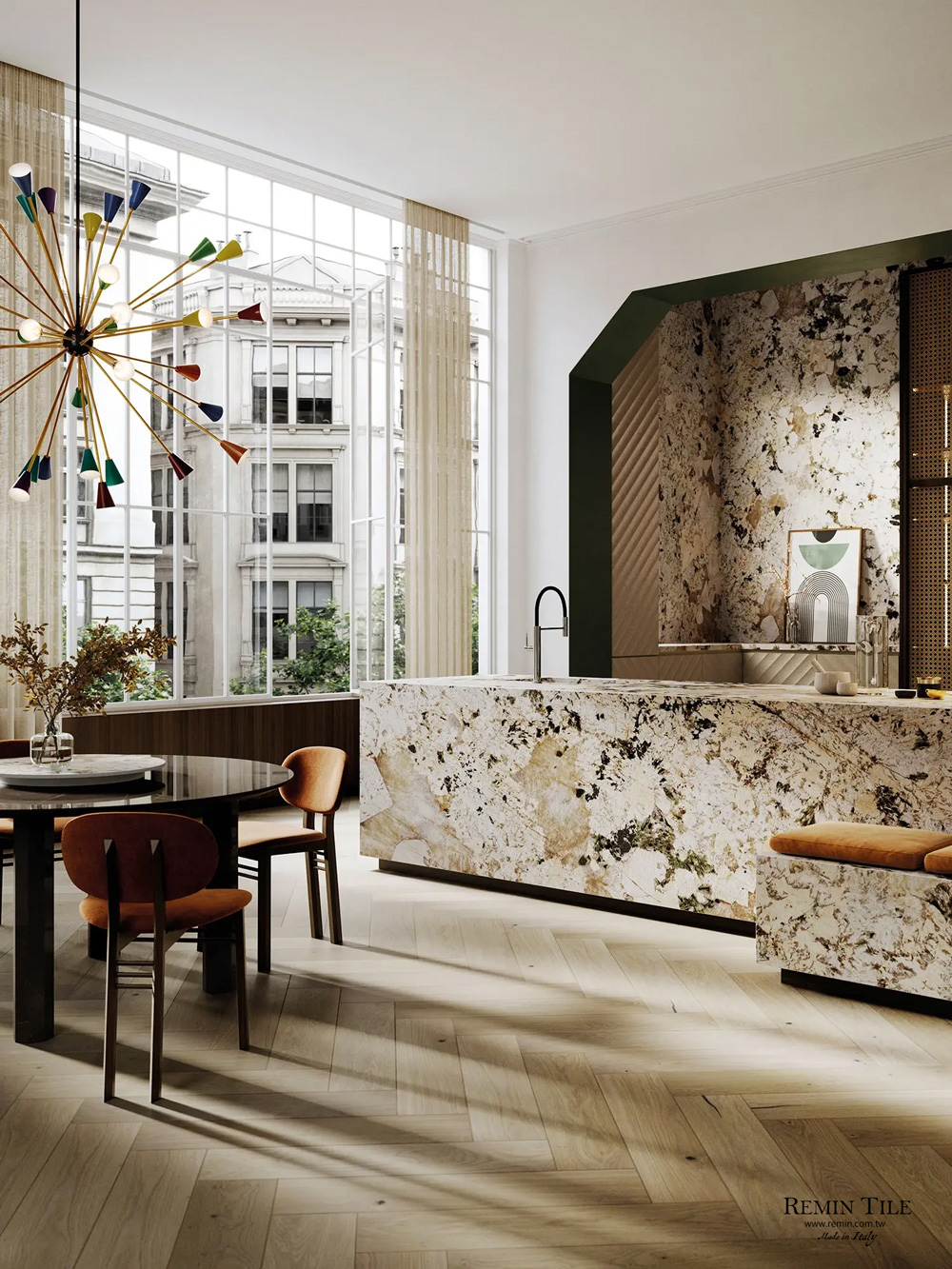 大板磚 阿爾卑斯｜義大利160×320石英磚｜地壁皆宜豪宅設計