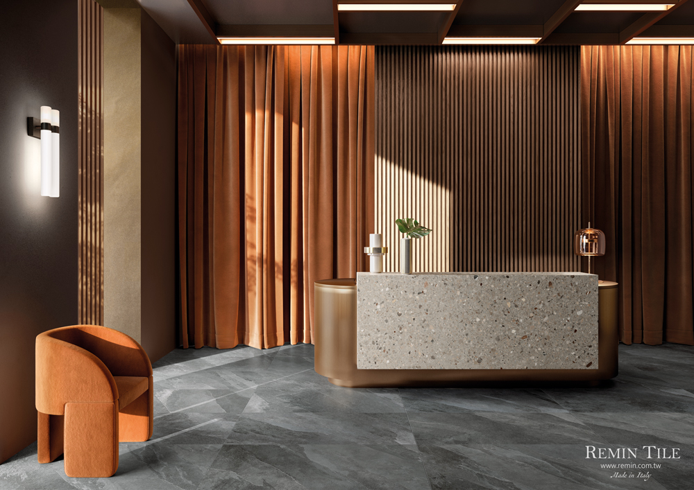 板岩磚 絹岩｜義大利進口石英磚｜現代自然風地板牆面設計