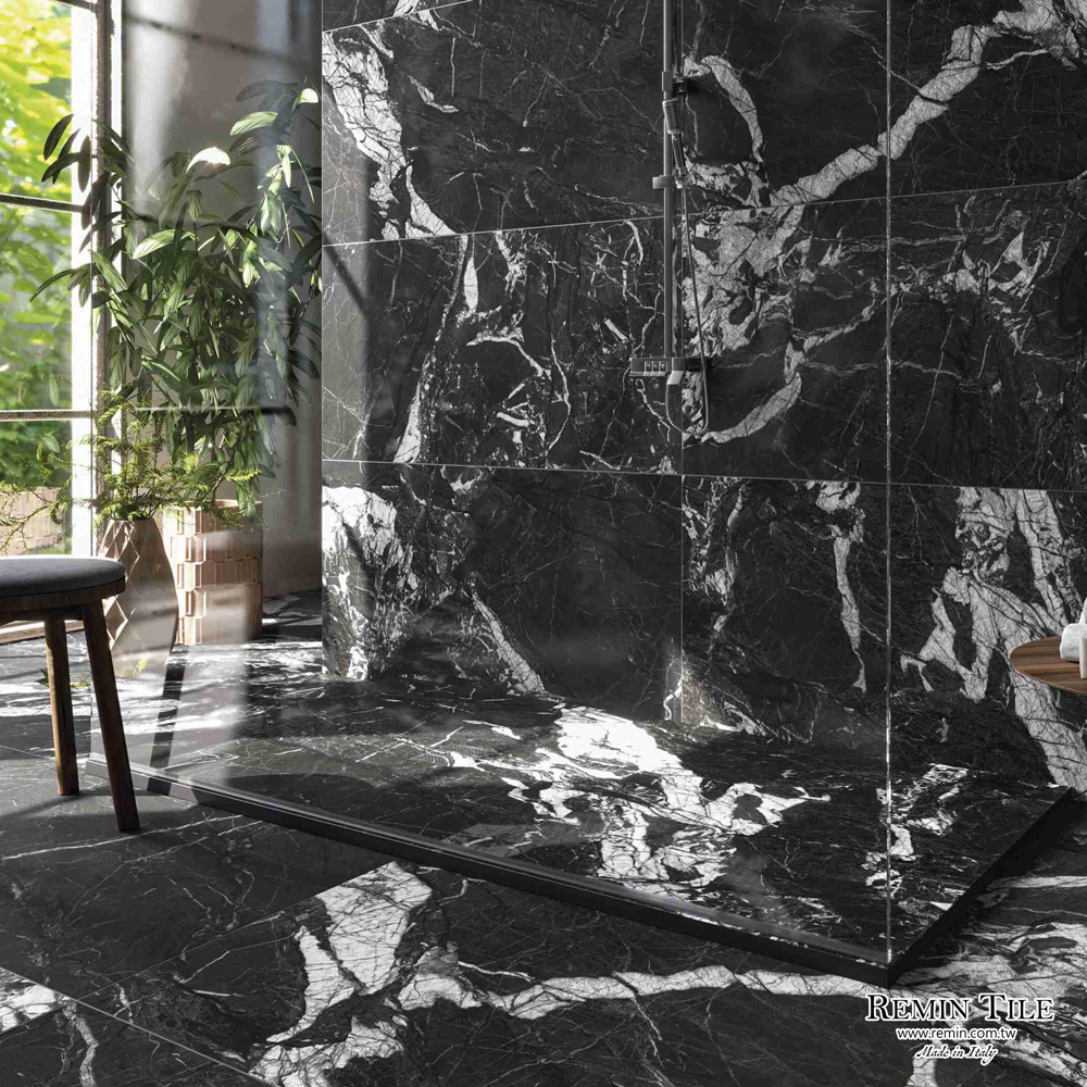 石紋磚 寶格麗 西班牙進口 黑色大理石紋英磚 霧面 60*120 浴室壁磚 浴室地磚