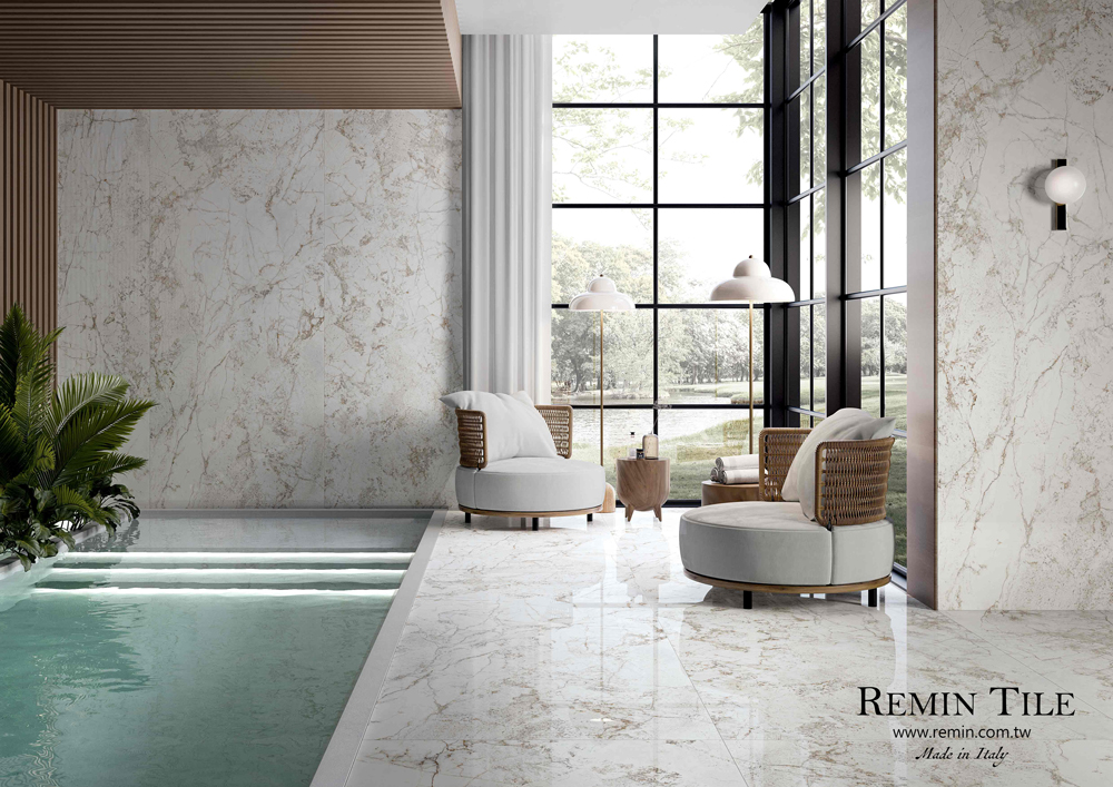 貴族之心 大理石紋大板磚 義大利120×280 商空 豪宅 地壁 石英磚 60x120 餐廳 客廳 商業空間 飯店 白色 60x120 霧面