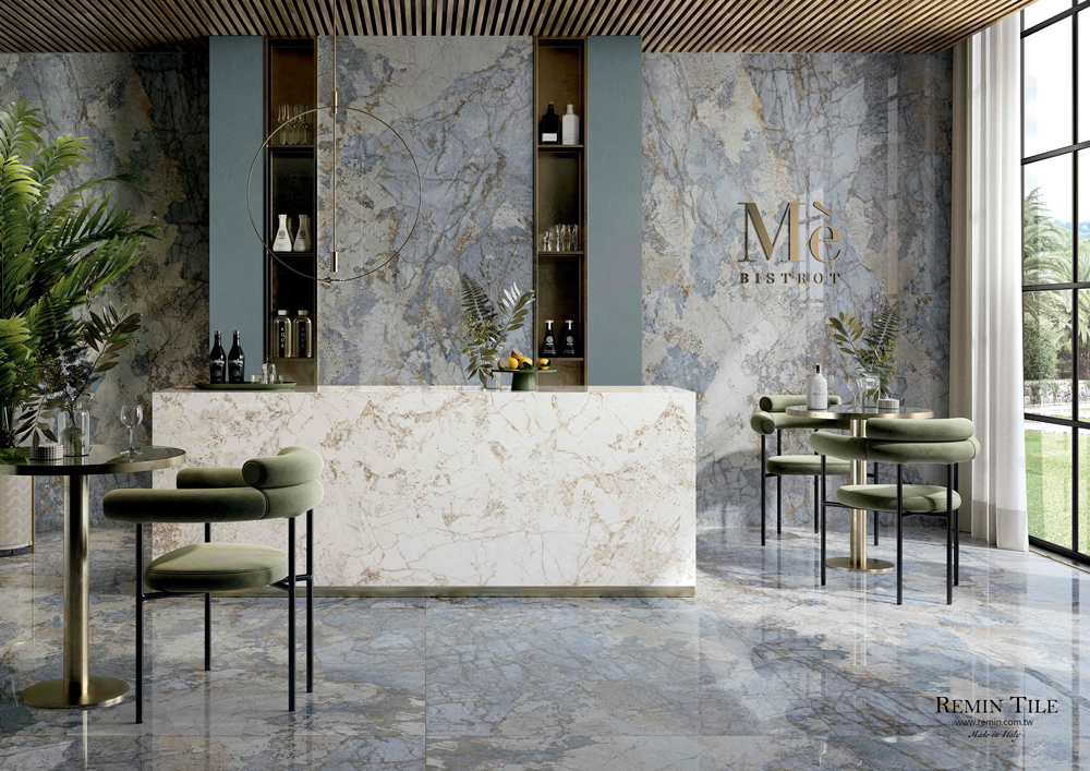 貴族之心 大理石紋大板磚 義大利120×280 商空 豪宅 地壁 石英磚 60x120 餐廳 客廳 商業空間 飯店 白色 棕色 灰色 藍色 60x120 霧面