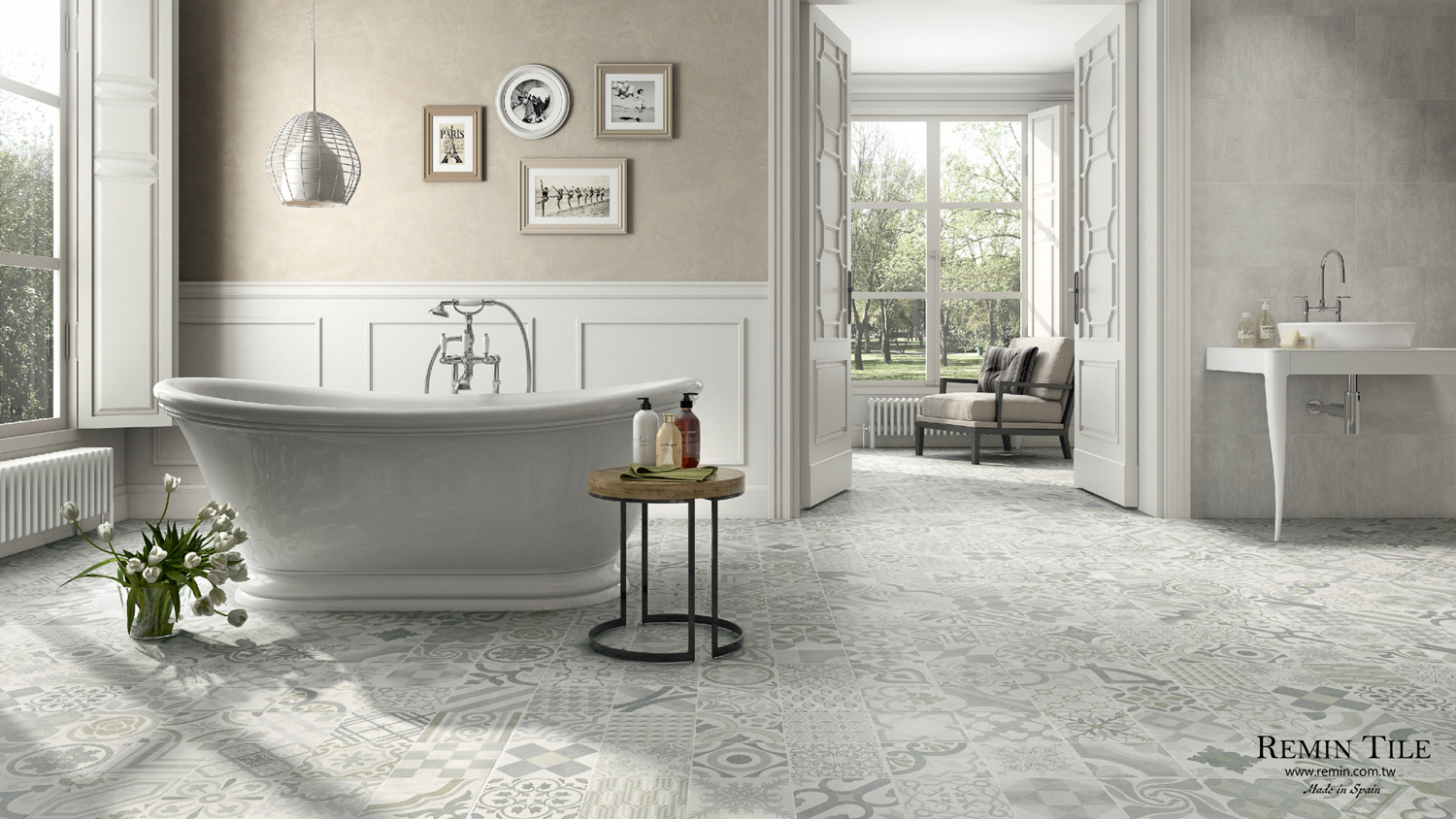 花磚 麥吉 西班牙進口 仿古磚 客廳地磚 客廳壁磚 石英磚 60.8*60.8cm