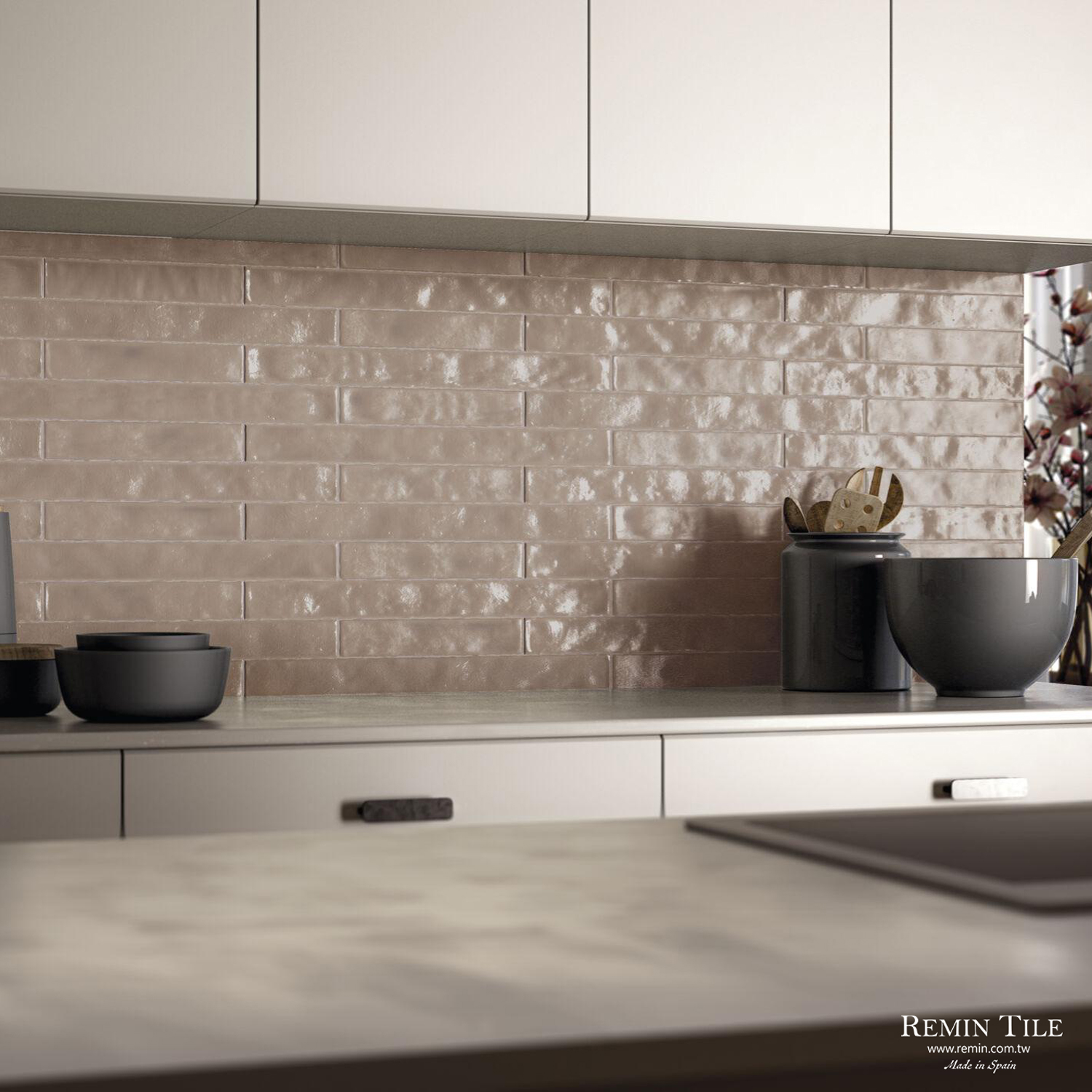 夜映石地鐵磚｜西班牙進口 5×50cm 長條石英磚｜白藍綠灰黑色