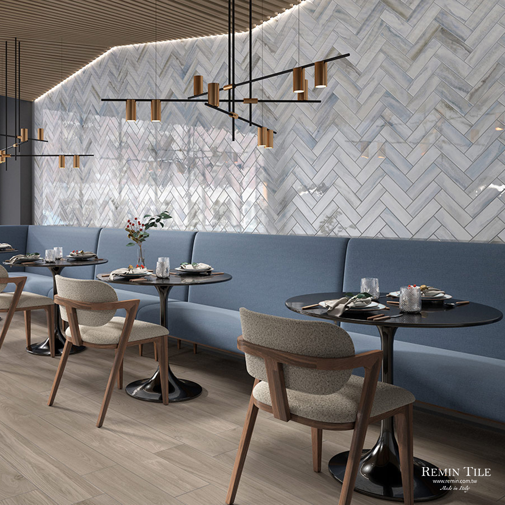 美人魚地鐵磚｜義大利 7.5×25cm 海浪藍 彩灰綠藍｜牆面裝飾磁磚