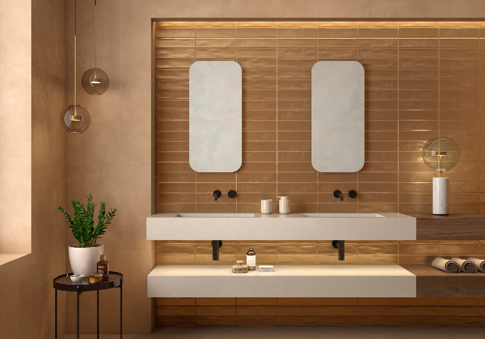 西班牙地鐵磚 霧面金屬花磚｜玫瑰金 銀 銅 紅銅 五色選擇