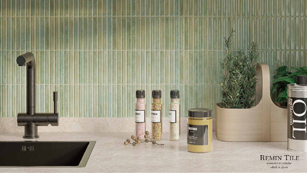 類馬賽克 音階 音符 西班牙 12.5*25 地鐵磚 5*25 綠色 餐廳壁磚