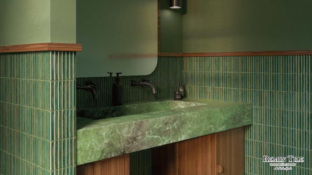 類馬賽克 音階 音符 西班牙 12.5*25 地鐵磚 5*25 綠色 浴室壁磚