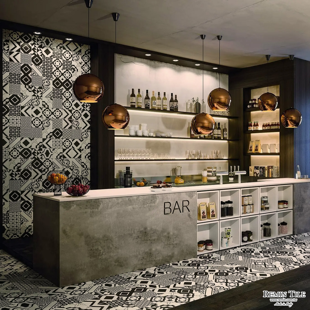 花磚 藍調｜20x20cm 義大利復古幾何水泥磚 地壁通用