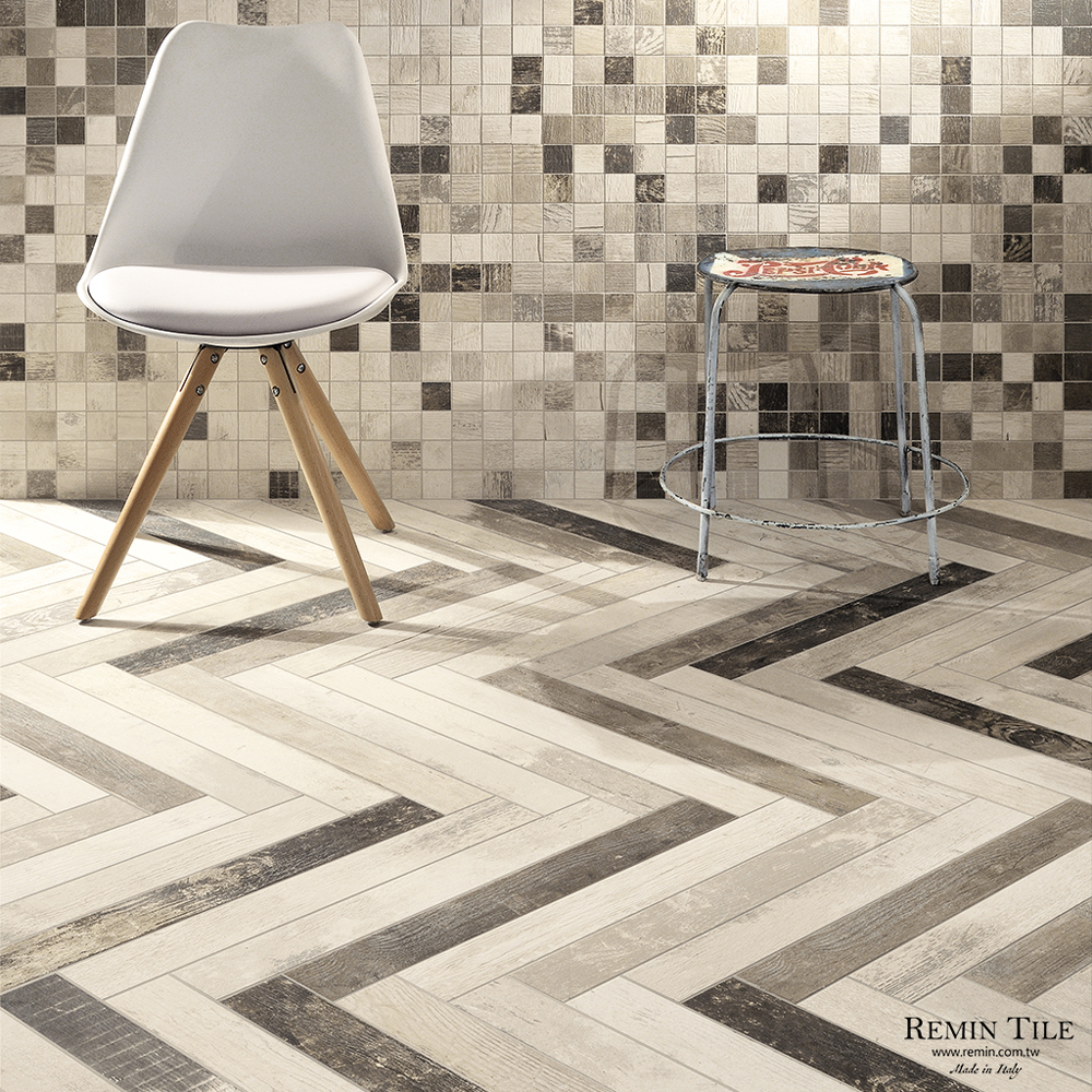 木紋磚 工業仿舊 極緻｜義大利進口石英磚 7.8x61cm 地壁皆宜