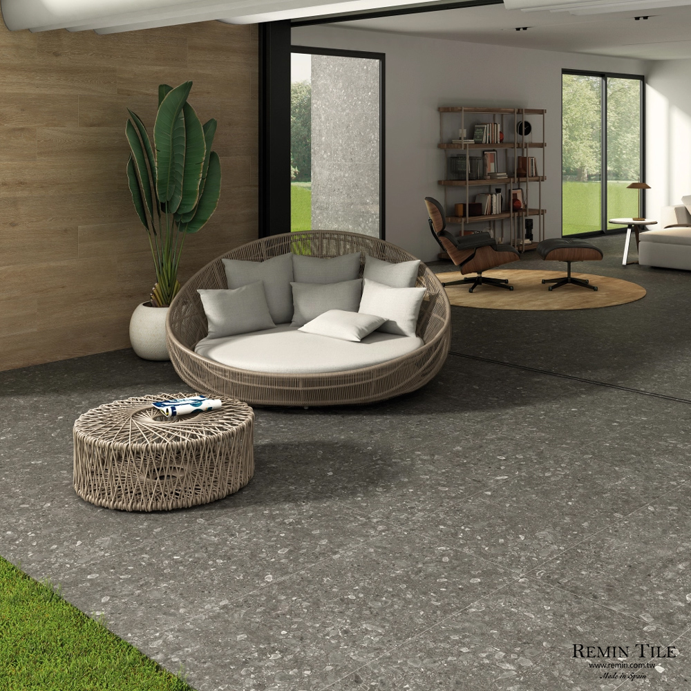 帝國大廈 水磨石磚｜西班牙60x120cm石英磚｜地壁兩用磚