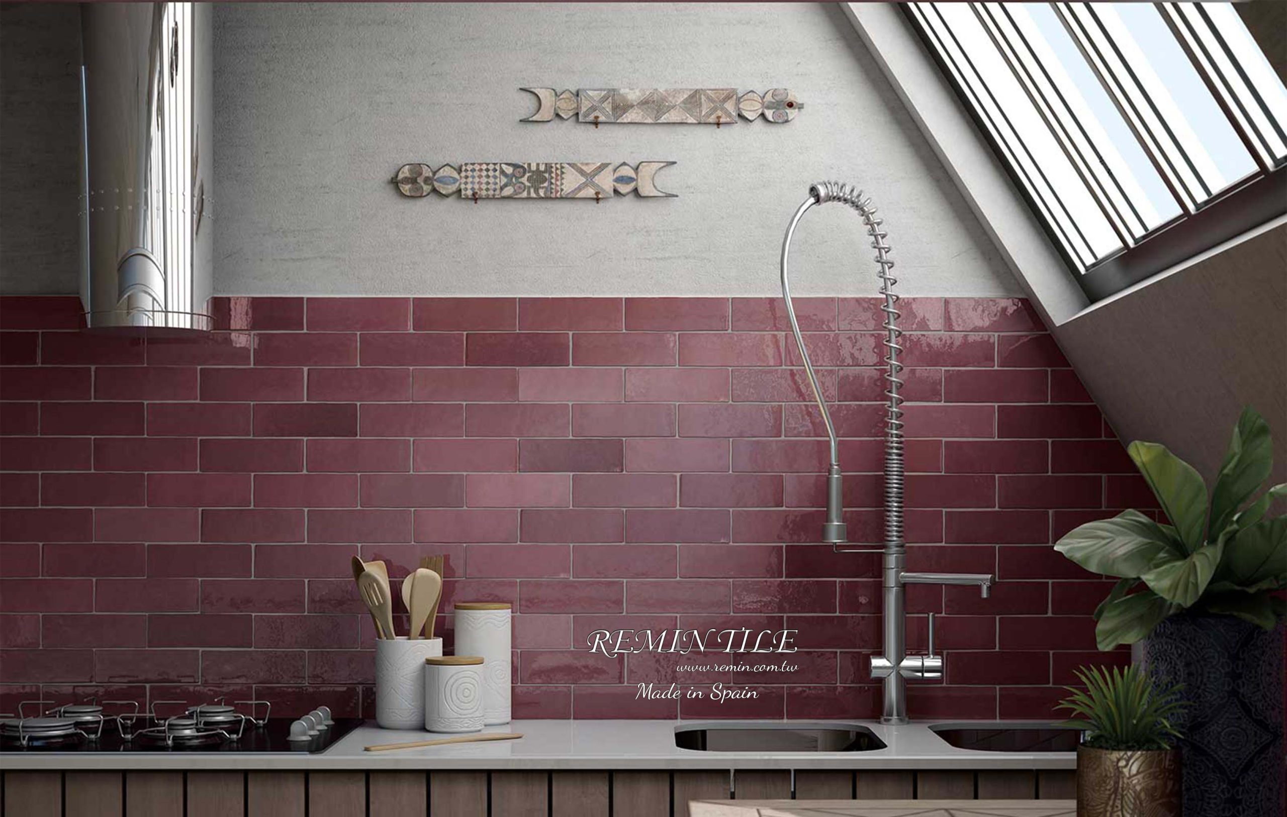 地鐵磚瑪卡蓮娜廚房牆面設計