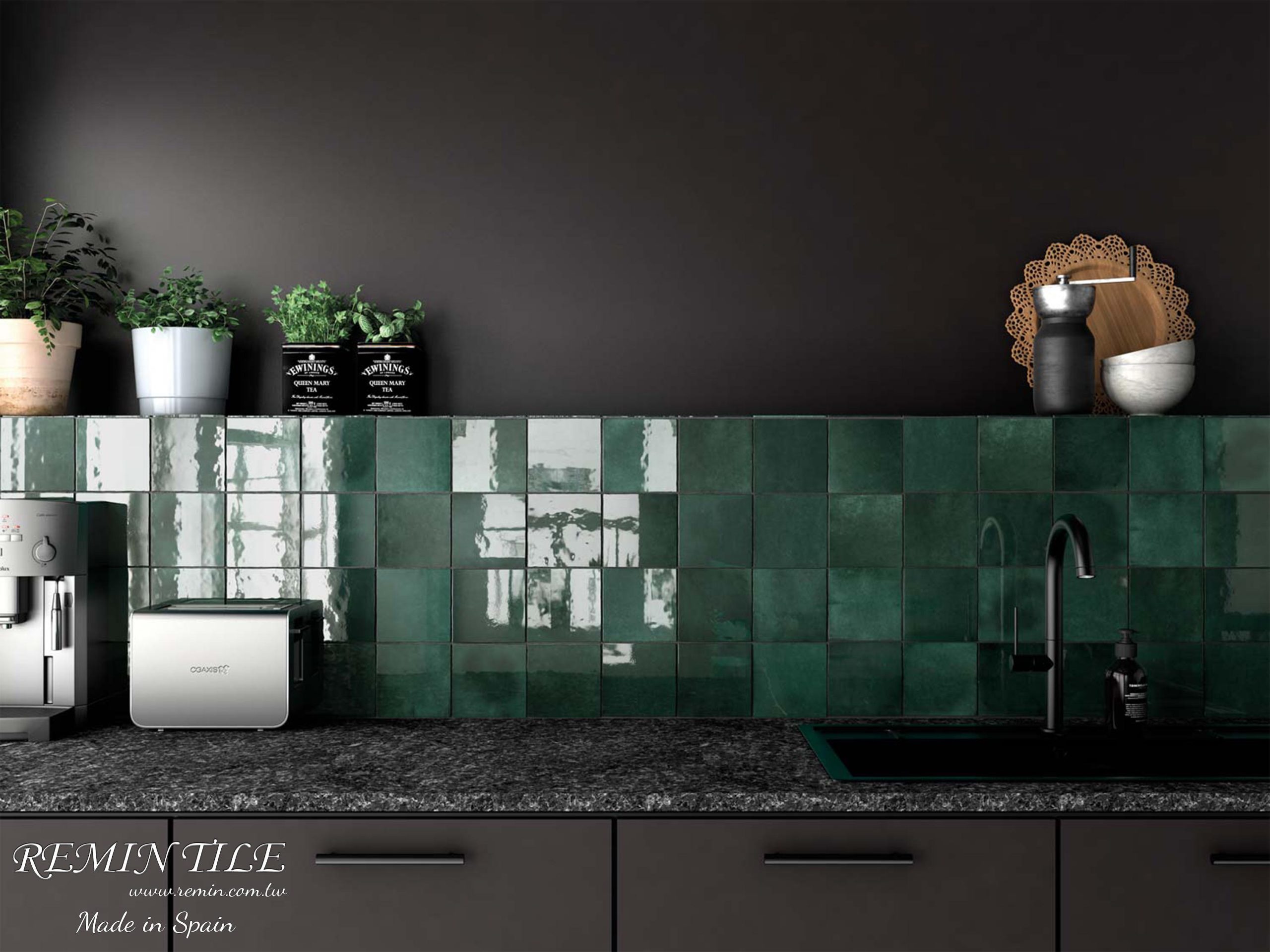 地鐵磚瑪卡蓮娜廚房牆面設計