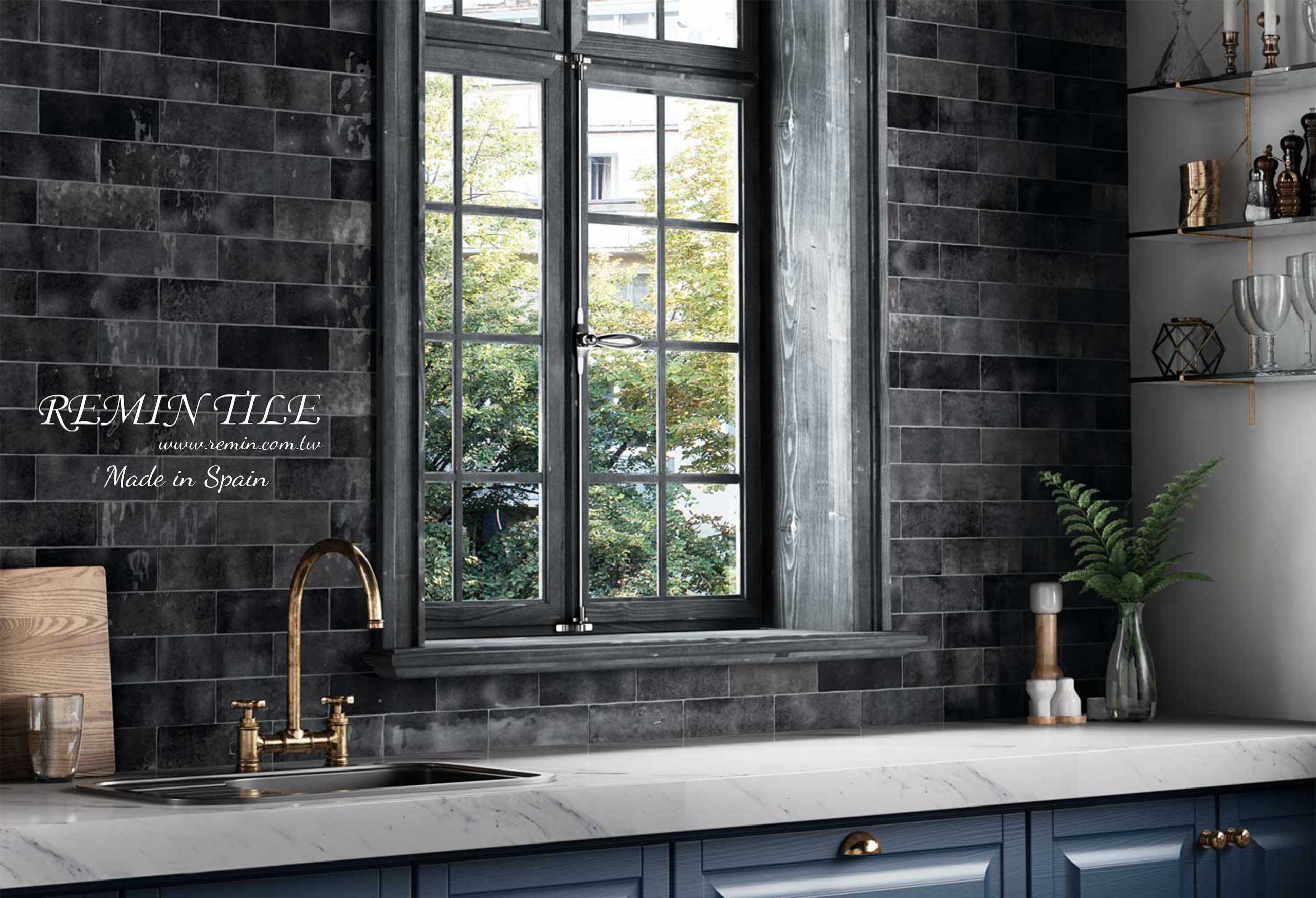 地鐵磚瑪卡蓮娜廚房牆面設計