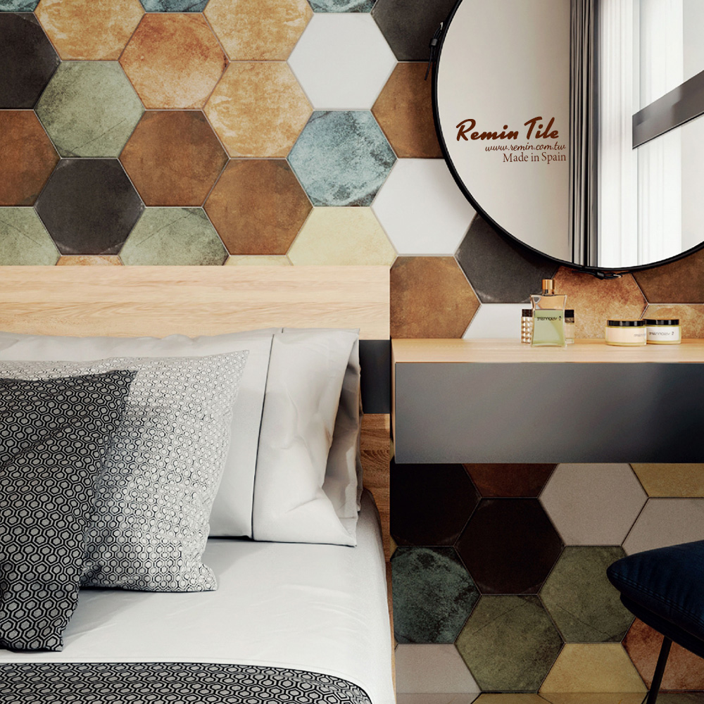 六角磚 花磚 星球 | 西班牙進口石英磚 | 地壁裝飾首選