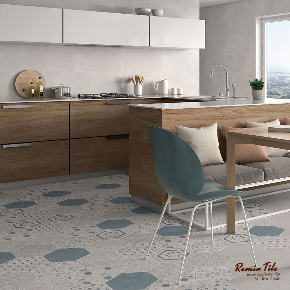 六角磚花磚 涅布拉 | 西班牙進口石英磚 | 玄關餐廳浴室地壁磚設計