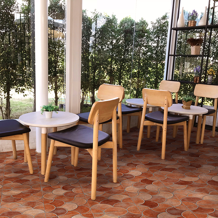 庭院磚 魚鱗磚｜戶外防滑地磚，耐磨防水適合花園與咖啡廳