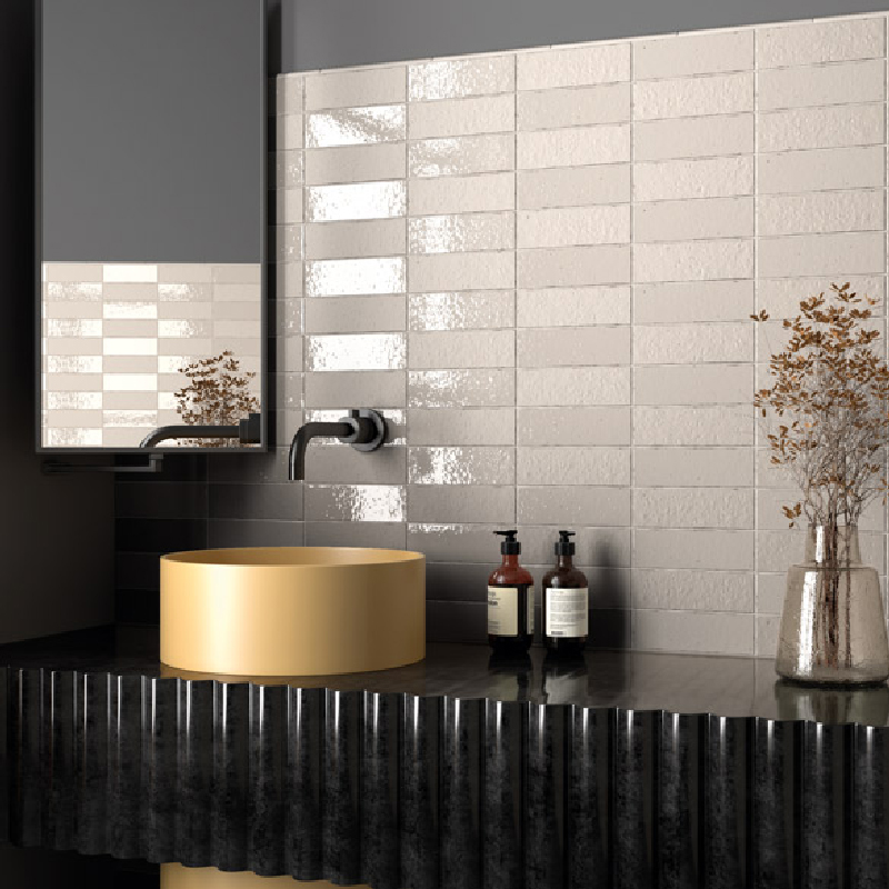 地鐵磚 月湖｜西班牙進口石英磚｜浴室、廚房牆面磁磚推薦