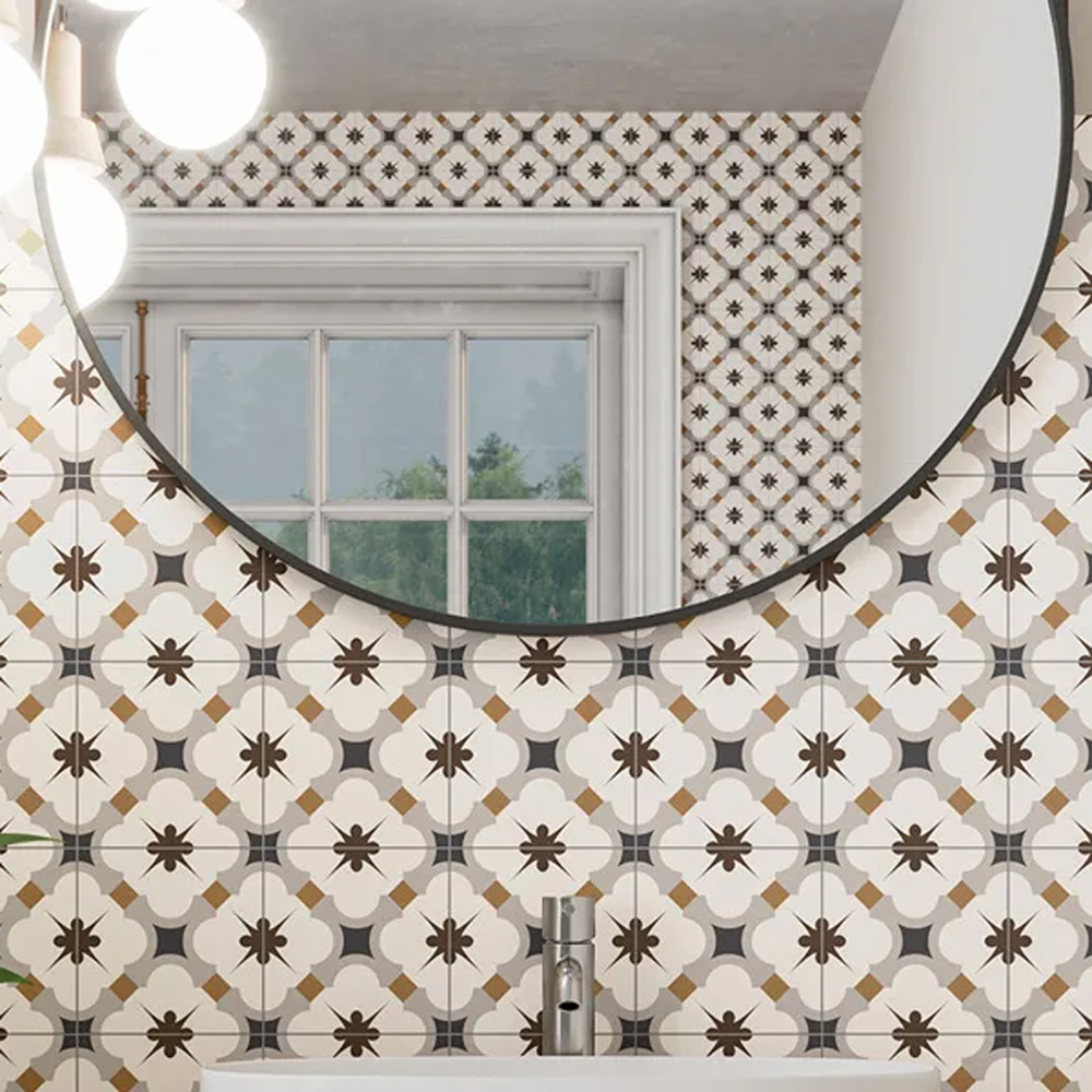 花磚 綺麗｜16.5×16.5cm 西班牙製 彩色復古花紋磚 廚房浴室牆地磚