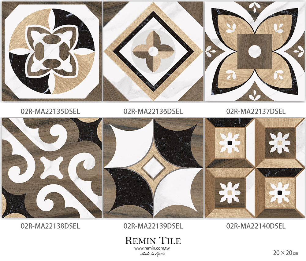 大理石崁木紋花磚 饗宴 地磚 地磚 20*20