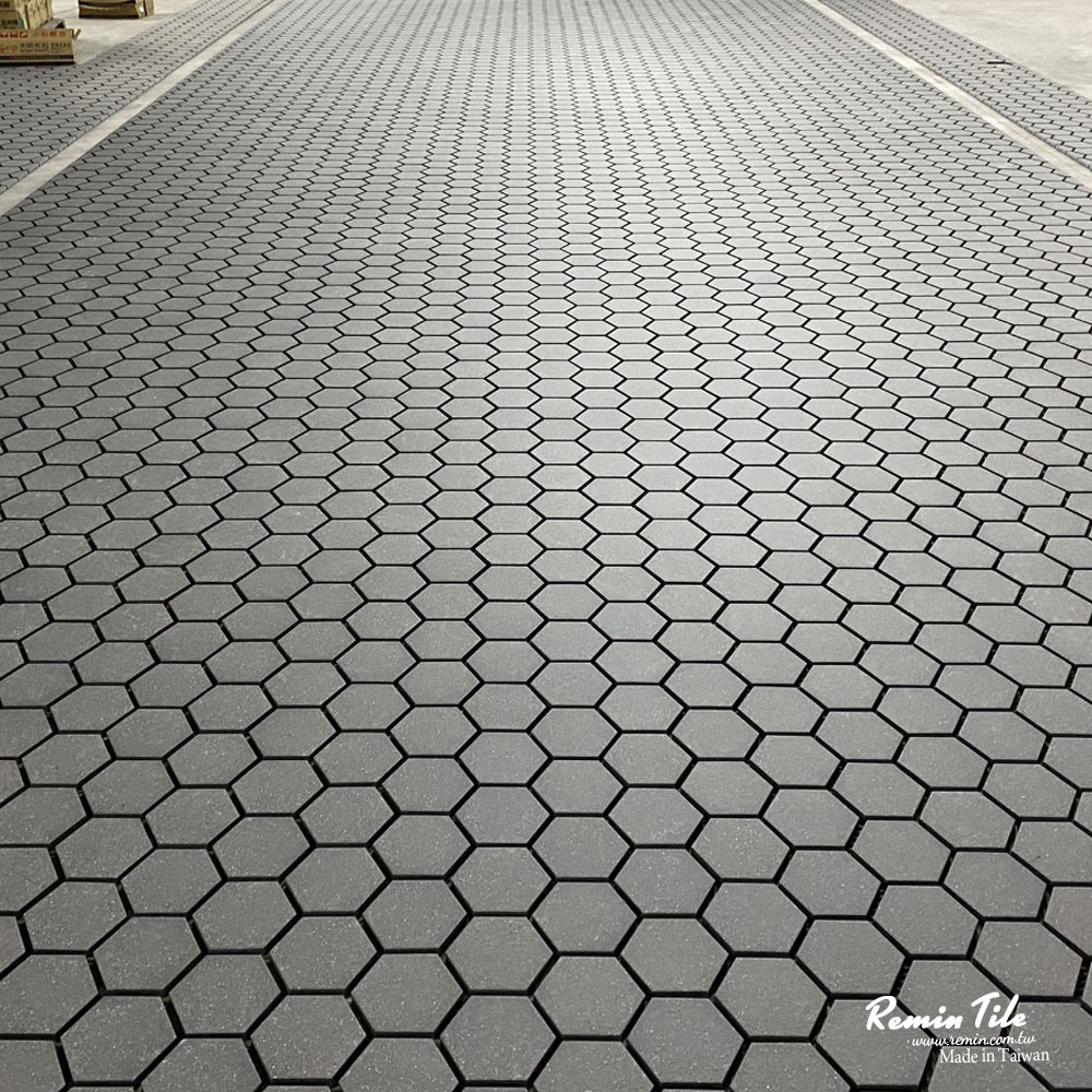 車道磚-窯燒花崗小六角-米莎｜13×15㎝ 防滑耐磨抗壓 戶外 景觀鋪面