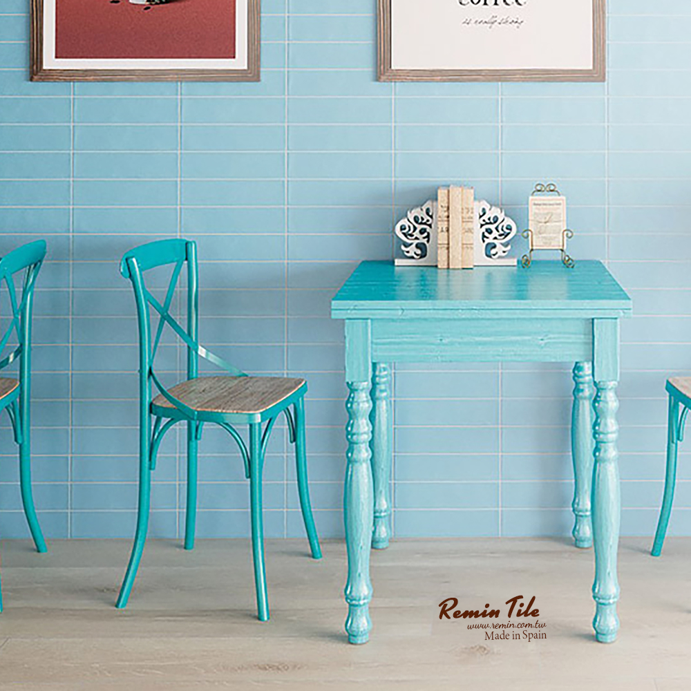 柔色地鐵磚 粉彩地鐵磚 西班牙地鐵磚 7.5x30 地鐵磚 粉藍色