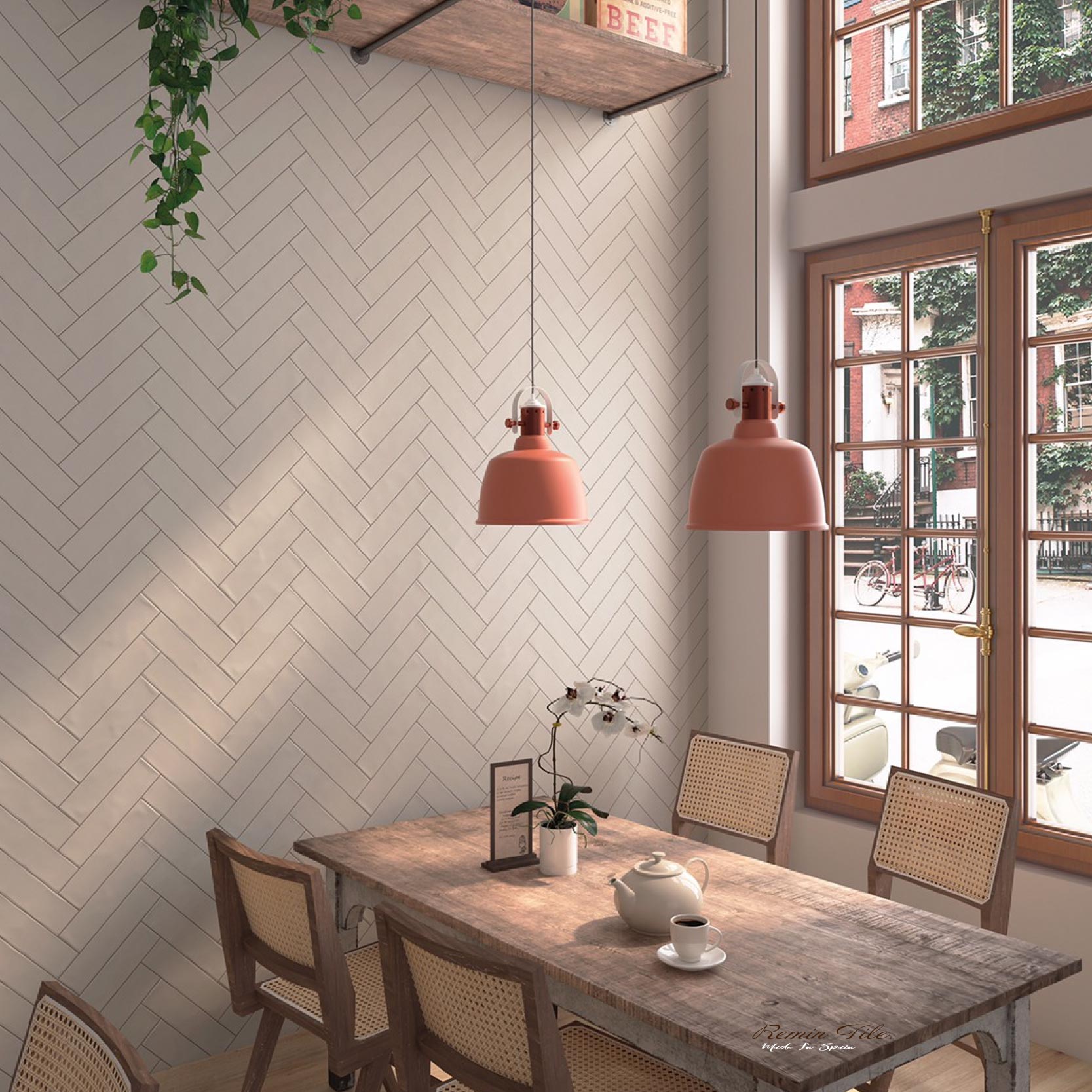 柔色地鐵磚 粉彩地鐵磚 西班牙地鐵磚 7.5x30 地鐵磚 白色