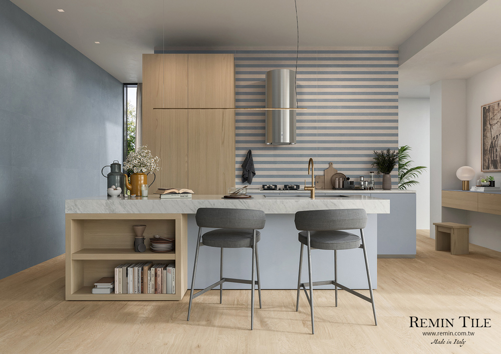 霧面清水模磚 柏金赫 西班牙製 極簡水泥風 清水模 廚房壁磚 藍色 白色 60*120