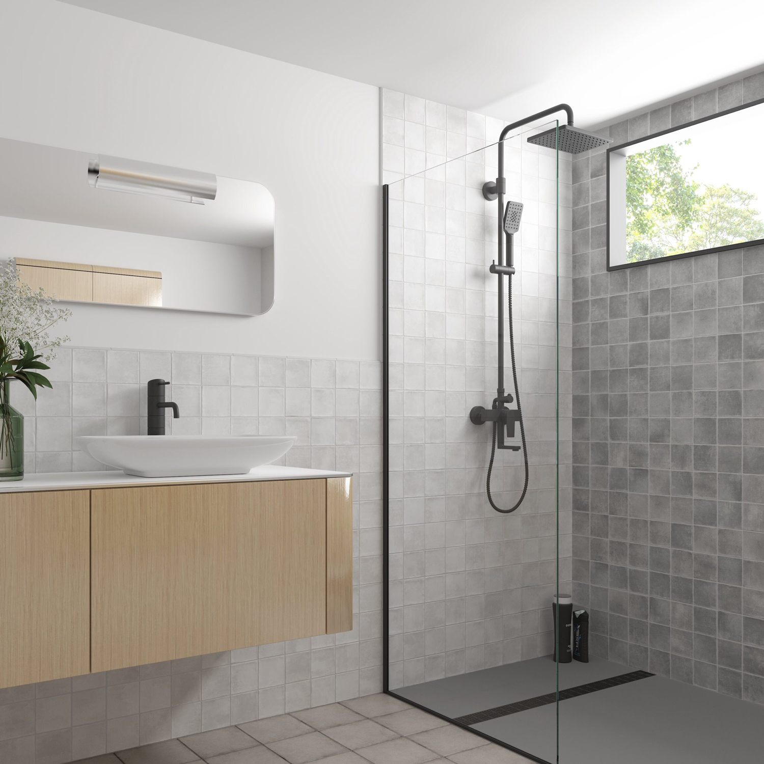 馬賽克廁所磚 復古浴室磚 西班牙馬賽克磁磚 白色