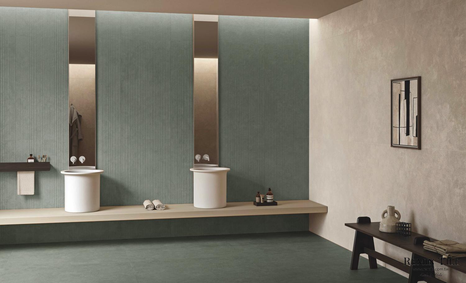 清水模磚 映土磁磚 西班牙進口石英磚 霧面立體橫紋