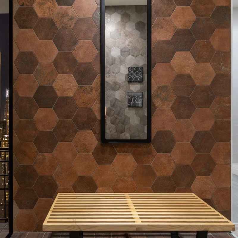 復古六角陶磚-時光 | 西班牙進口20×24 19.8×22.8石英磚 | 廚房玄關