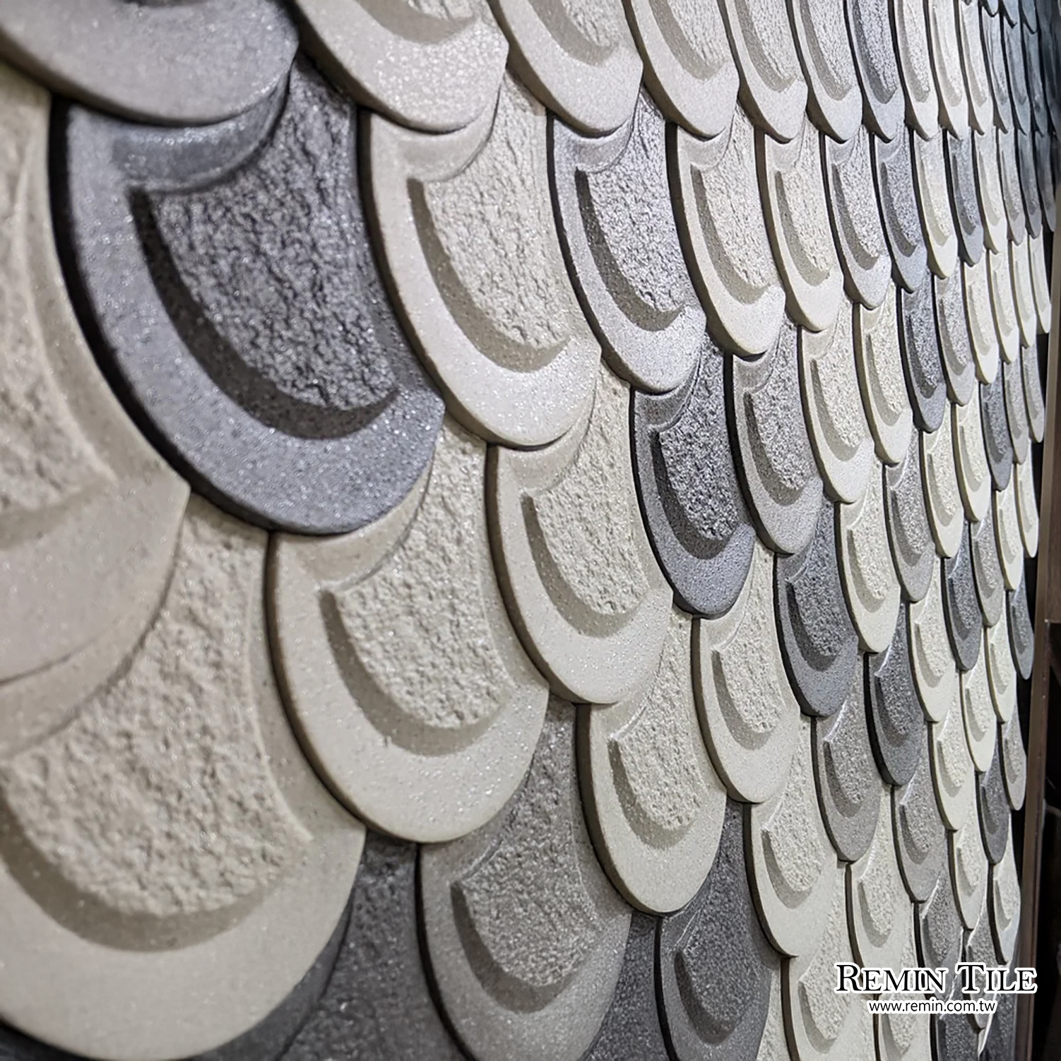 天韻石 扇型車道磚｜國產12×12客訂窯燒花崗石 ｜抗壓防滑