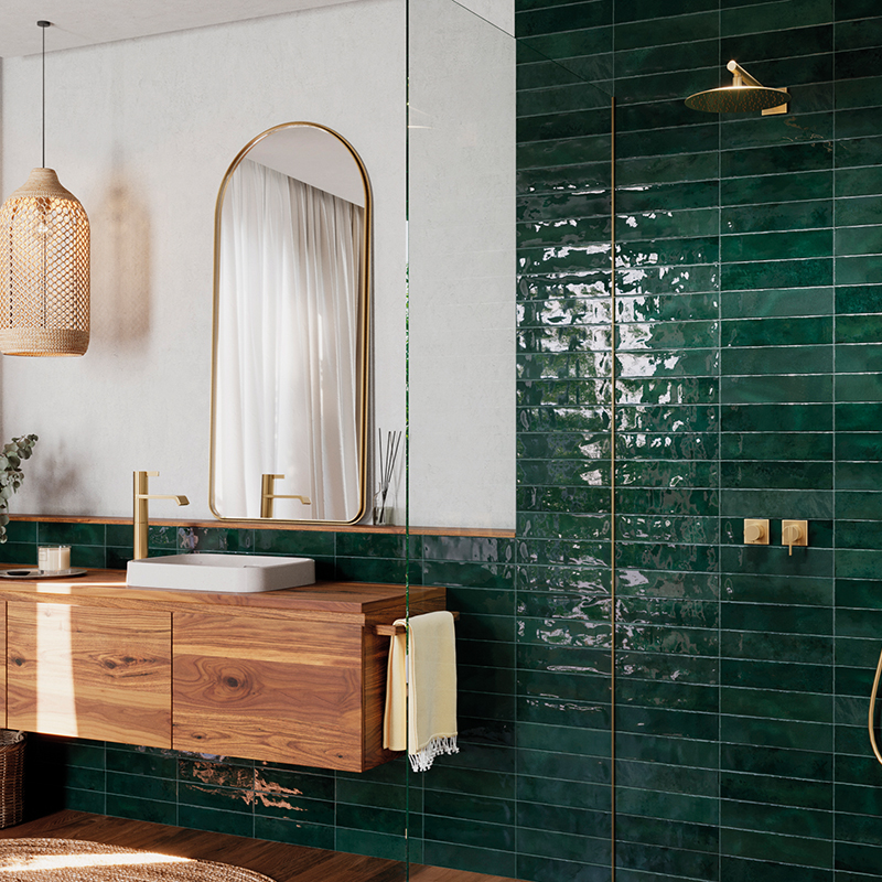 窯變地鐵磚 琉漣｜5x30cm 西班牙進口石英磚｜五色可選