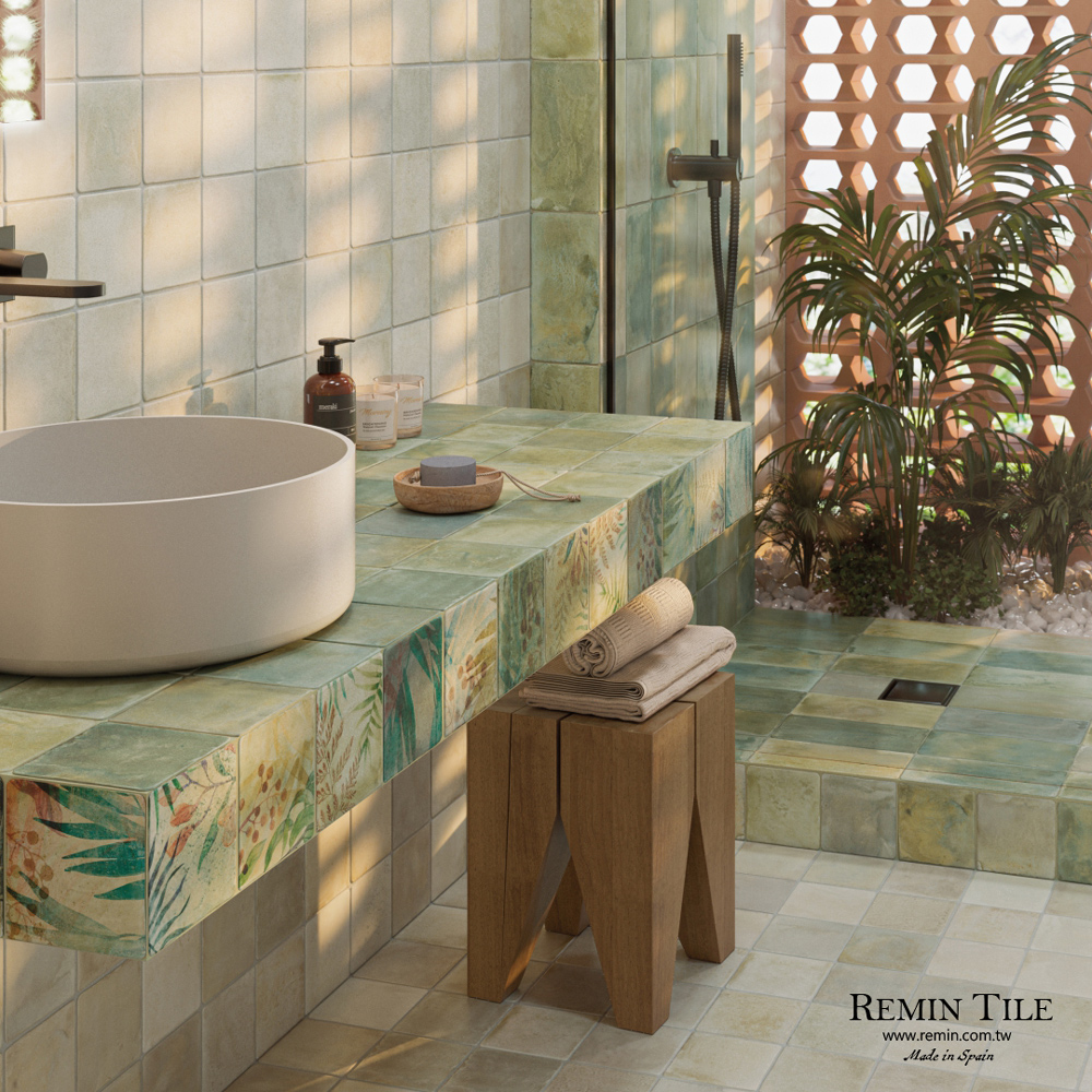 窯變花磚 西班牙花磚 公主港花磚 11x11 花磚 11x22 花磚 綠色