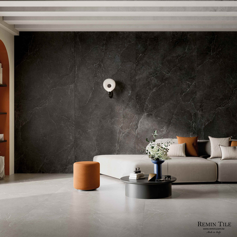 薄大板磚 虛實之境 深邃夜｜義大利進口 120×280×0.6㎝ 黑色｜商空