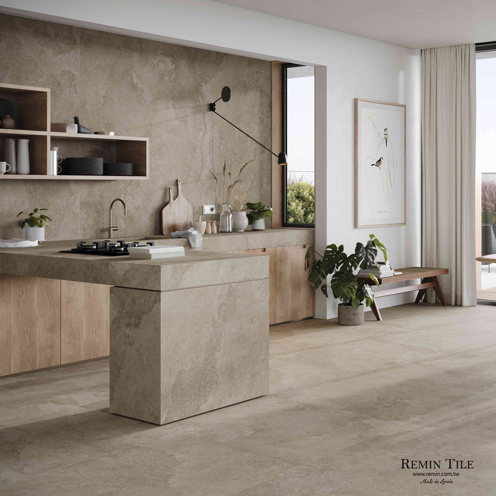 清水模灰 無界限 薄大板｜西班牙120×278石英磚｜歐洲小鎮風