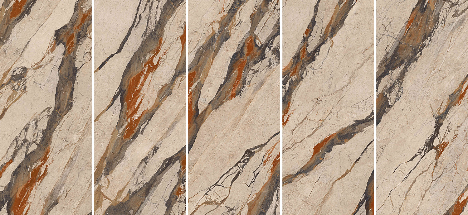 石紋大板磚鳳凰棕紋理細節特寫圖