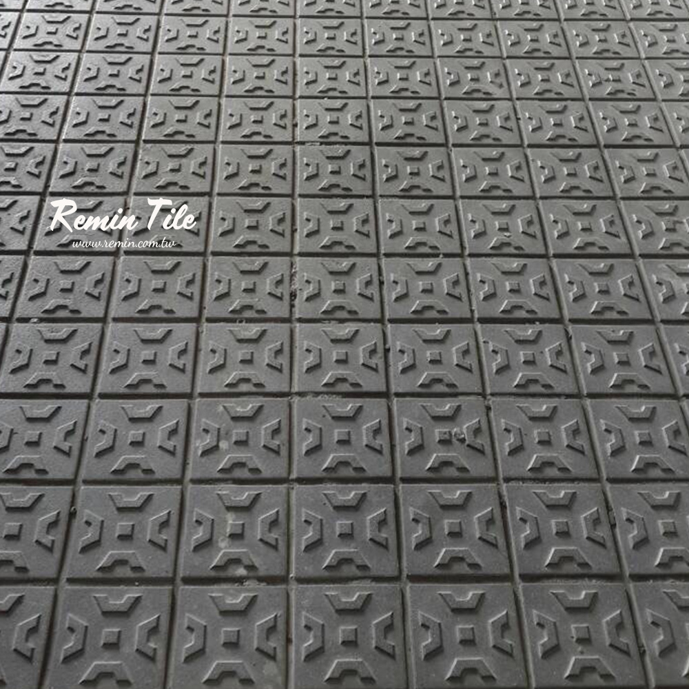 萬字車道磚 亞斯娜｜抗壓防滑耐磨 窯燒花崗鋪面 灰/紅/黃/黑