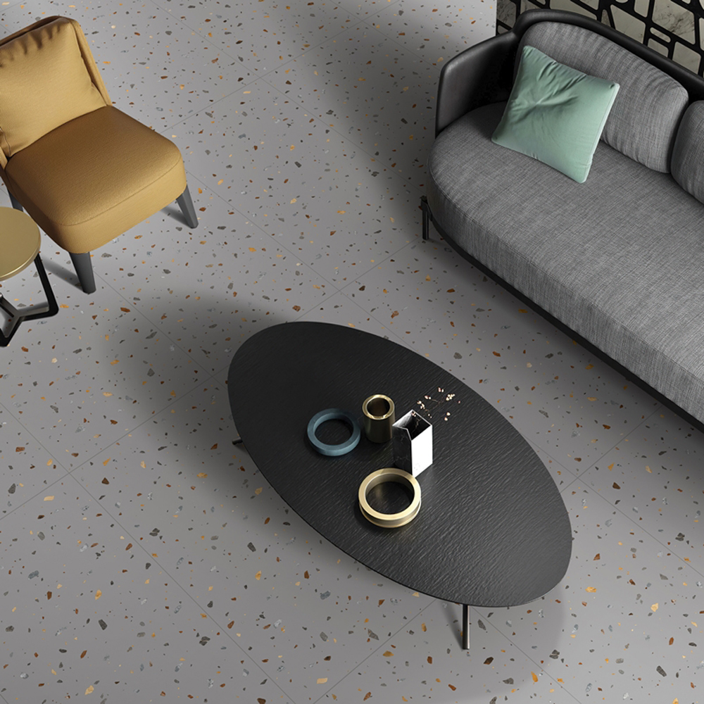 水磨石 銀河｜60x120cm 進口石英磚｜現代住宅與商空地坪首選