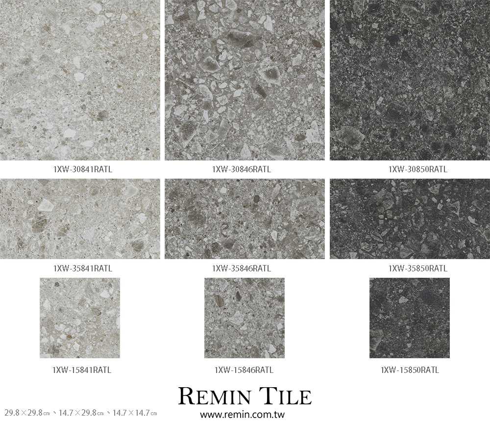 天然石水磨石磚 模面圖