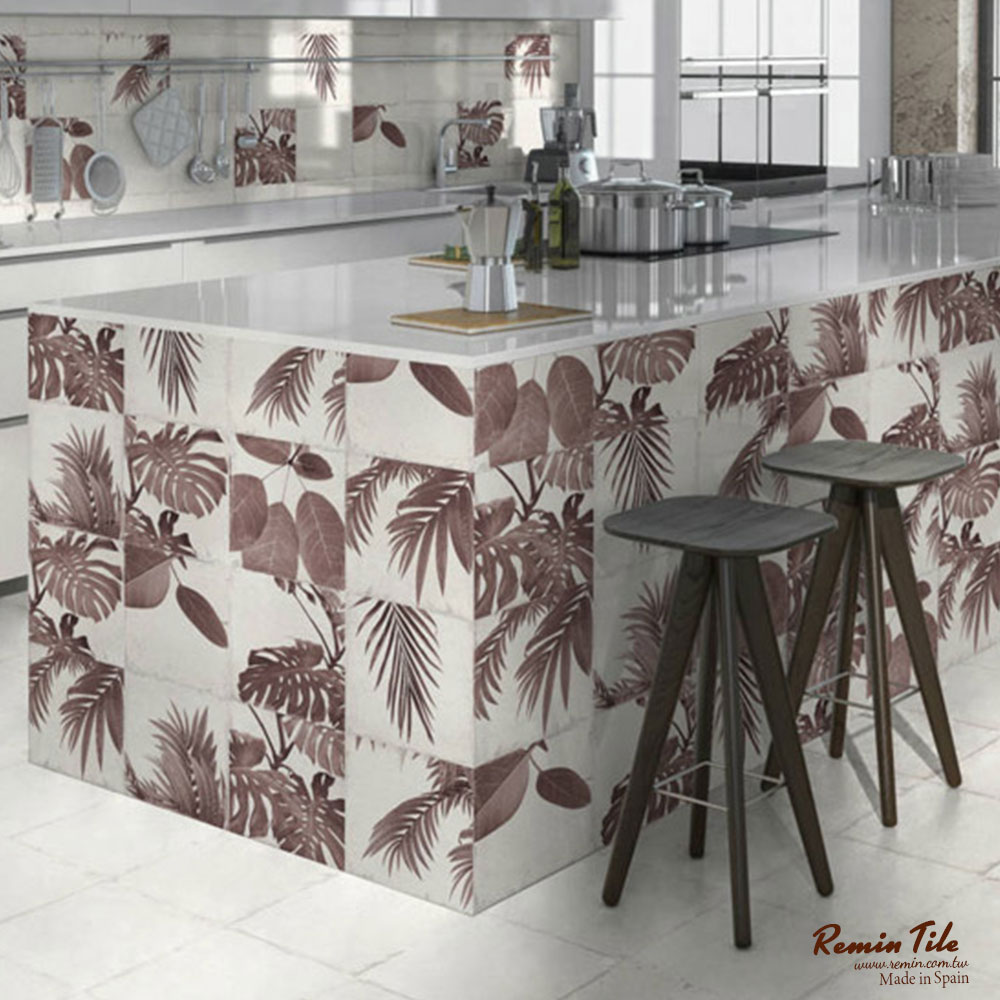 地毯花磚 四季 熱帶寬葉植物 綠色 地磚 壁磚