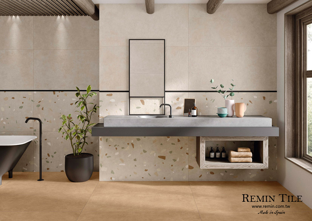 清水模磚 漾彩 浴室壁磚 浴室地磚 橙色 粉色 西班牙製 60*120