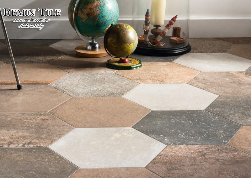 金屬磚 六角磚 36.4×40㎝ 客廳地磚 書房地磚