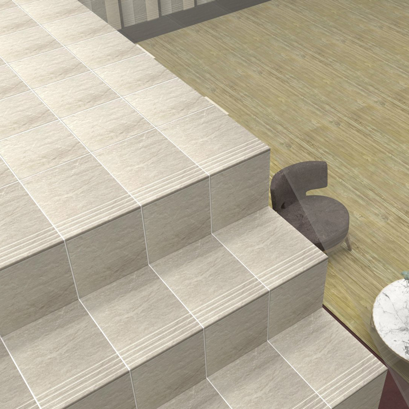 板岩樓梯磚-野墅｜國產石英磚 20×20 / 20x27cm｜防滑溝槽