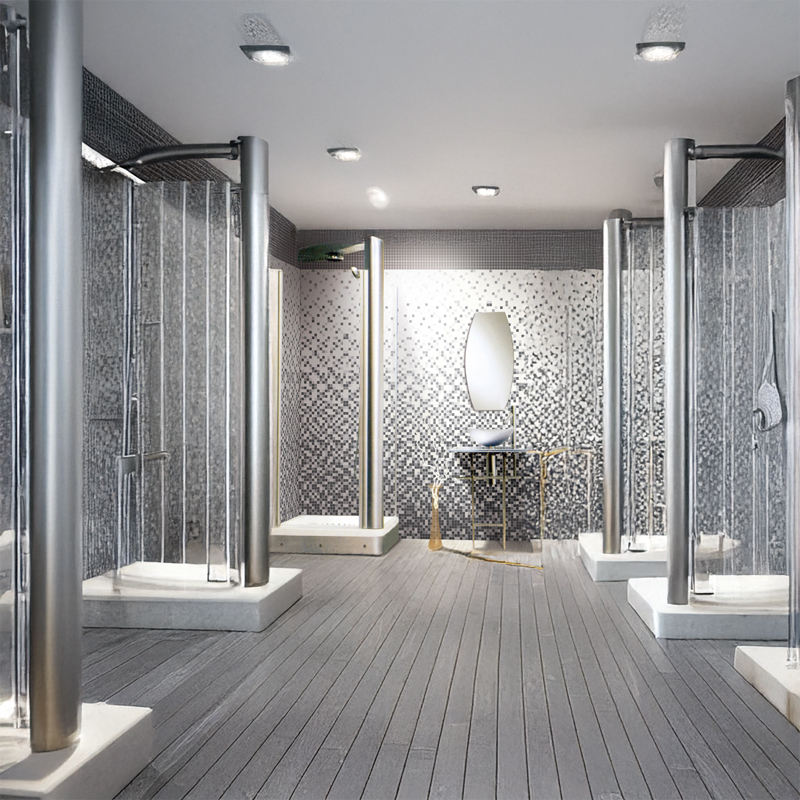 馬賽克 浪花漸層｜國產 30×242｜4色漸層石英磚