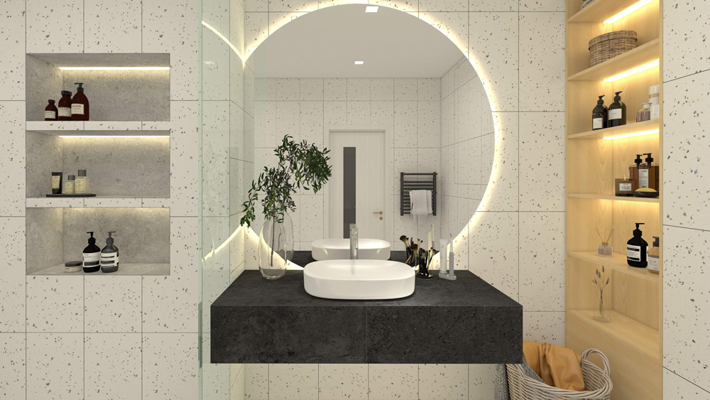 浴室壁磚糖果雪舞水磨石磚 60×60㎝ 30×60㎝ 厚度0.93㎝