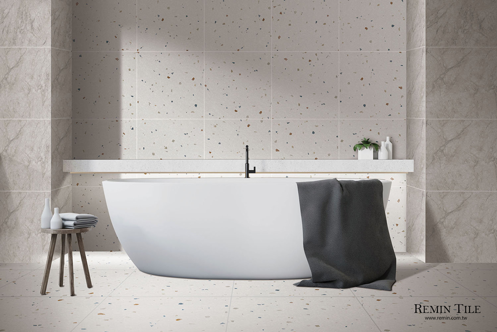 水磨石 熊本 彩色細石水磨石 浴室壁磚 浴室地磚 米色 廁所壁磚 廁所地磚