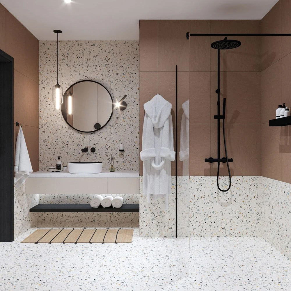 水磨石 小溪地｜西班牙進口石英磚｜60×60cm 地壁通用磁磚