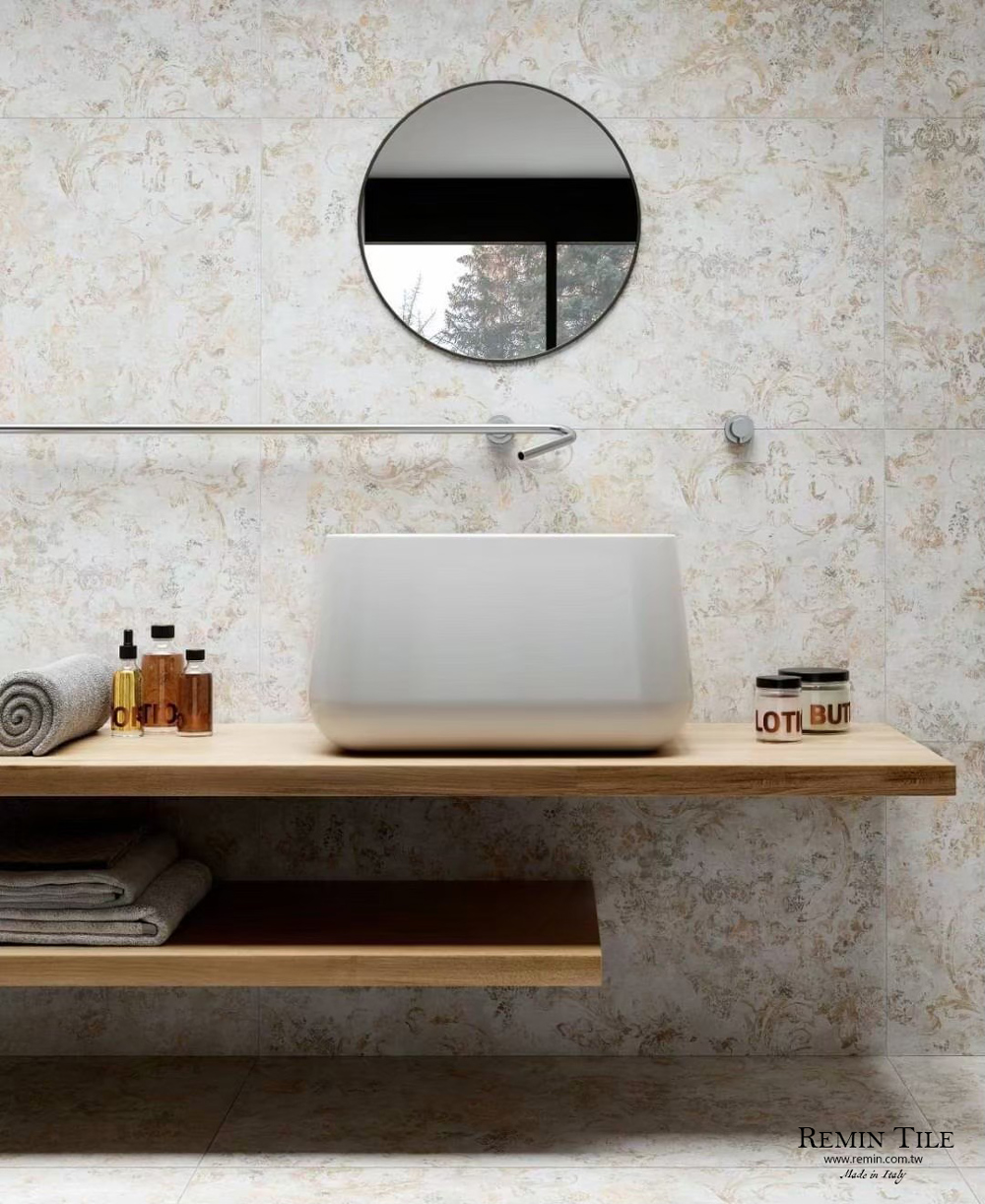 清水模磚 花磚 烏菲茲 衛浴壁磚 衛浴地磚 白色